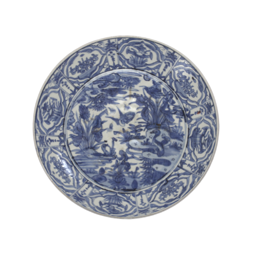 青花花鸟纹盘