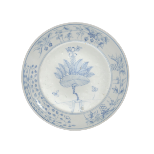 青花花卉纹盘