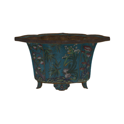 掐丝珐琅花卉炉