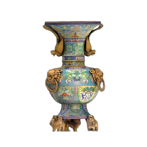 掐丝珐琅凤耳尊