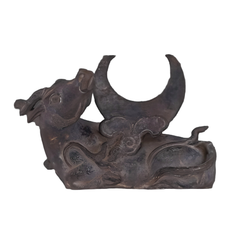 犀牛望月铜镜架